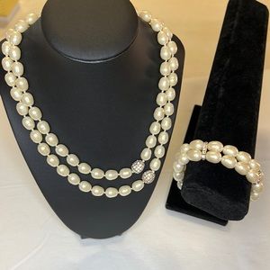 Charter Club matching pearl necklace and bracelet